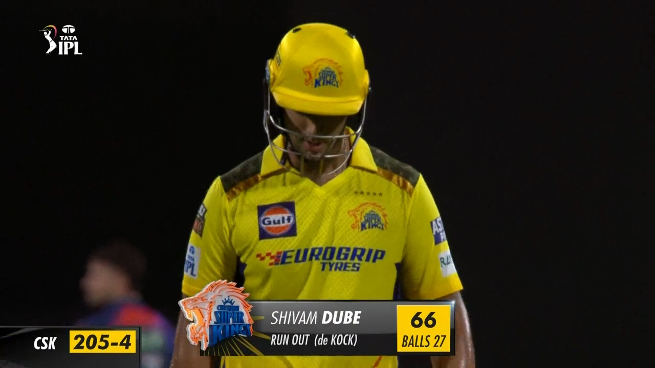 M39: CSK vs LSG – Shivam Dube Wicket