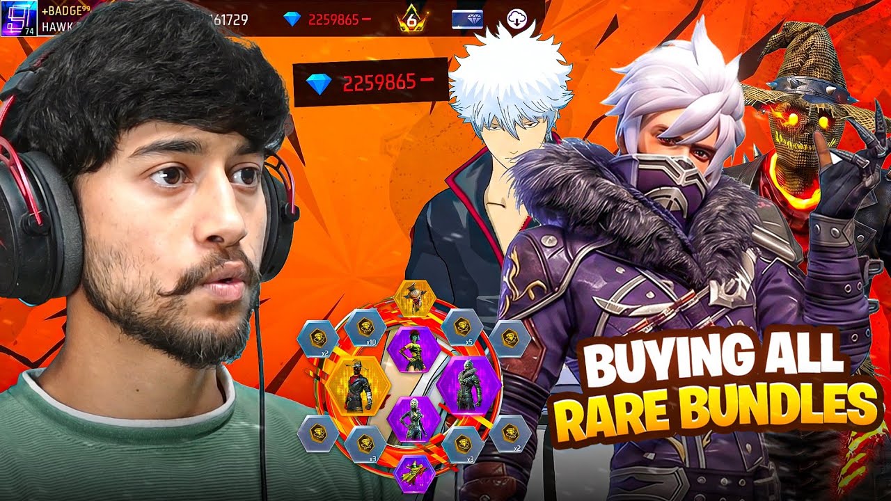 Buying All Rare Bundles of Free Fire🔥💎22lakh Diamonds background