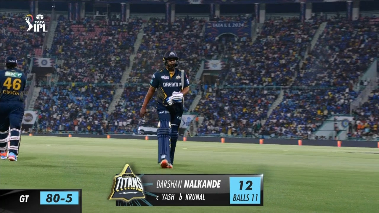 M21: LSG vs GT – Darshan Nalkande Wicket