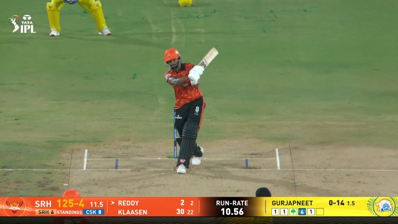 IPL 2026 M27: SRH vs CSK - Nitish Kumar Reddy Six