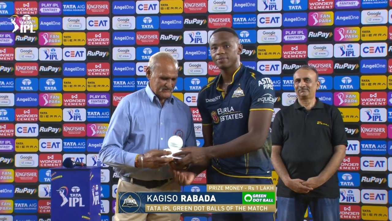 IPL 2026 M46: GT vs PBKS - TATA IPL Green Dot Balls of the Match - Kagiso Rabada