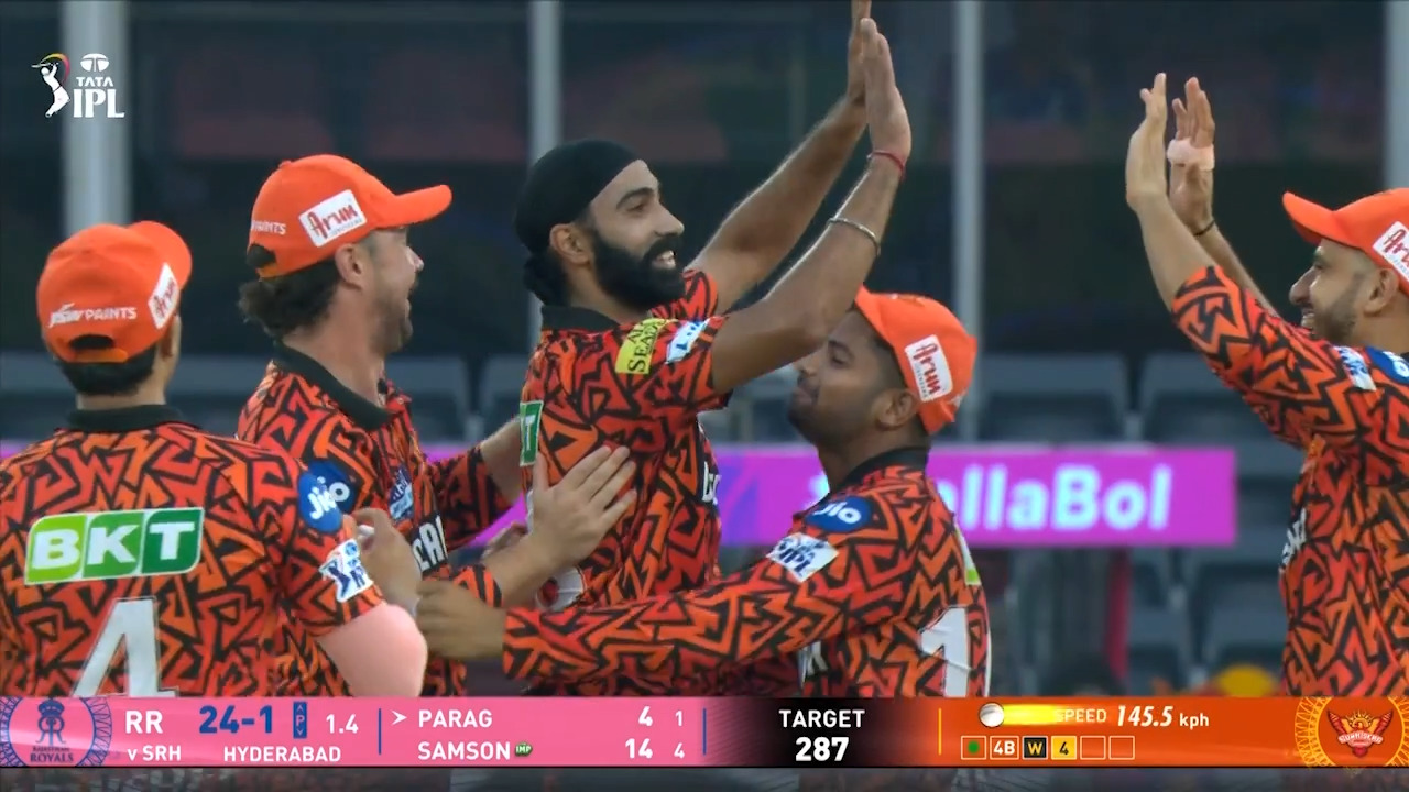 IPL 2025 M02: SRH vs RR - Fall of Wickets