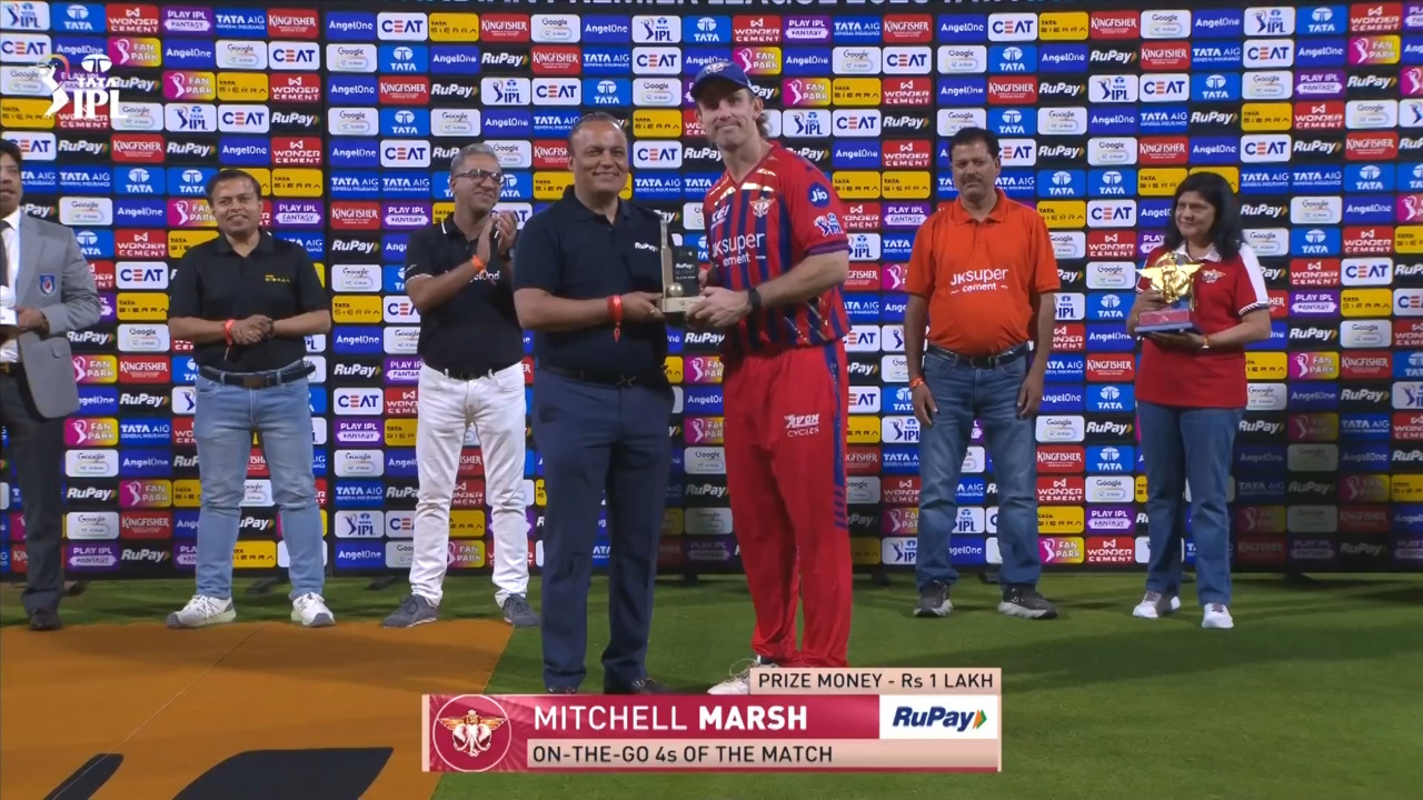 IPL 2026 M50: LSG vs RCB - RuPay On-The-Go 4s of the Match - Mitchell Marsh