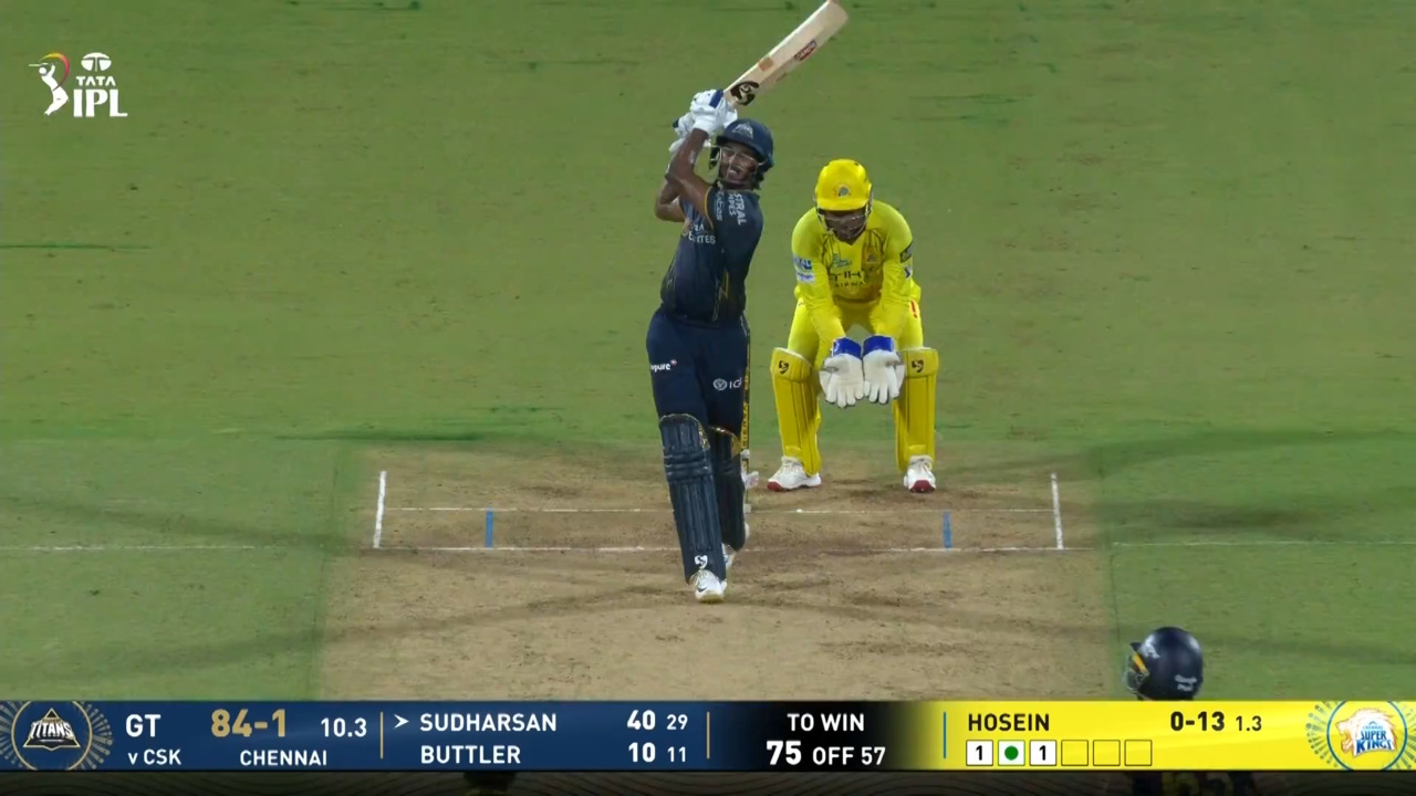 IPL 2026 M37: CSK vs GT - Sai Sudharsan Six