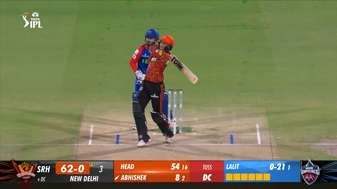 M35: DC vs SRH – Abhishek Sharma Six