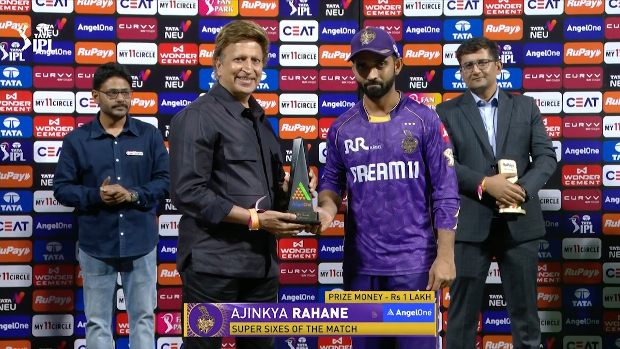 IPL 2025 M01: KKR vs RCB - Angel One Super Sixes of the Match - Ajinkya Rahane