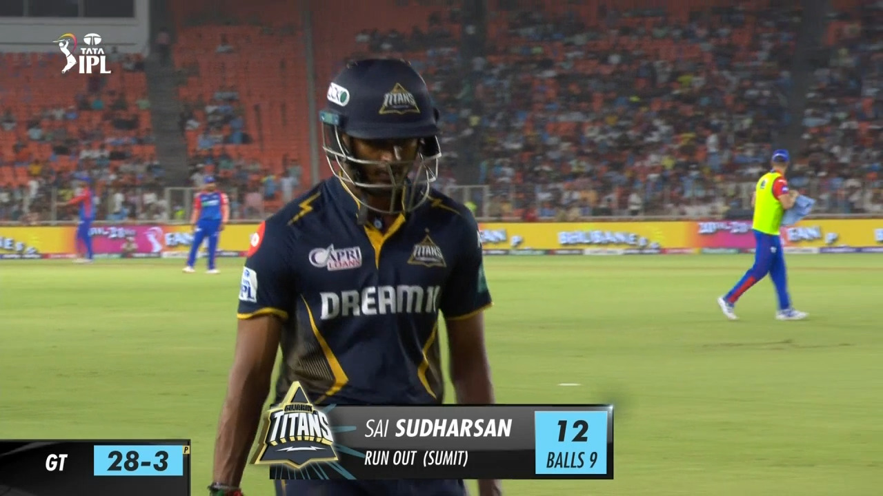 M32: GT vs DC – Sai Sudharsan Wicket