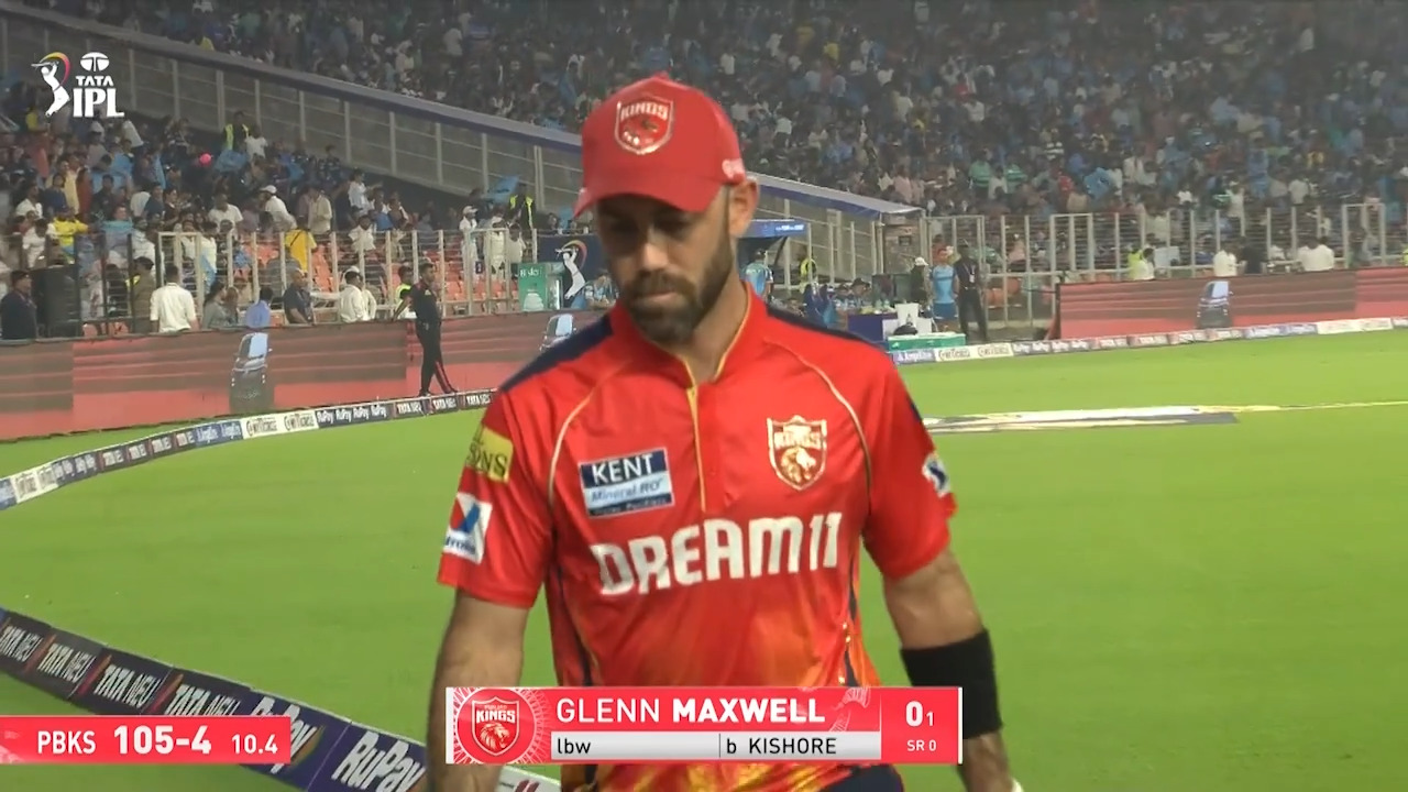 IPL 2025 M05: GT vs PBKS - Glenn Maxwell Wicket