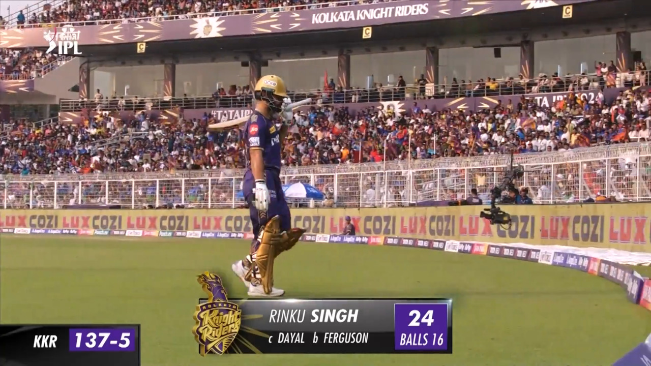 M36: KKR vs RCB – Rinku Singh Wicket