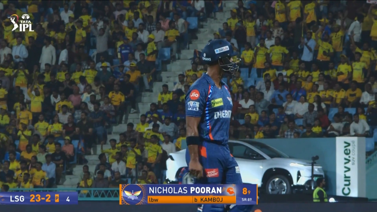 IPL 2025 M30: LSG vs CSK - Nicholas Pooran Wicket background