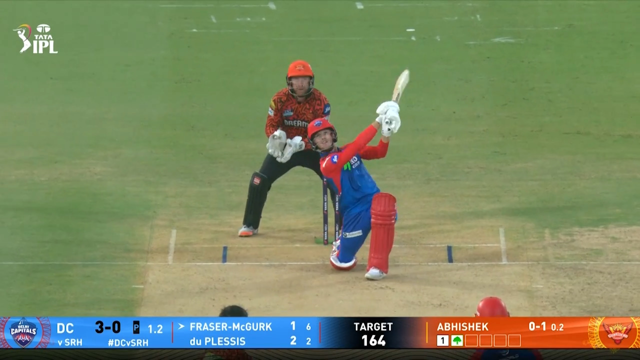 IPL 2025 M10: DC vs SRH - Jake Fraser-Mcgurk Six
