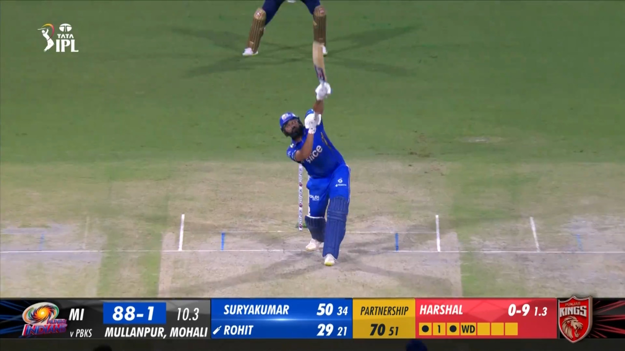 M33: PBKS vs MI – Rohit Sharma Six