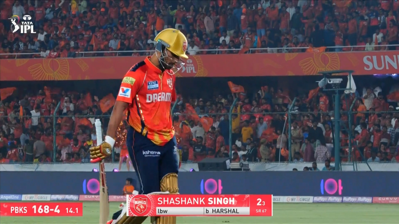 IPL 2025 M27: SRH vs PBKS - Shashank Singh Wicket background