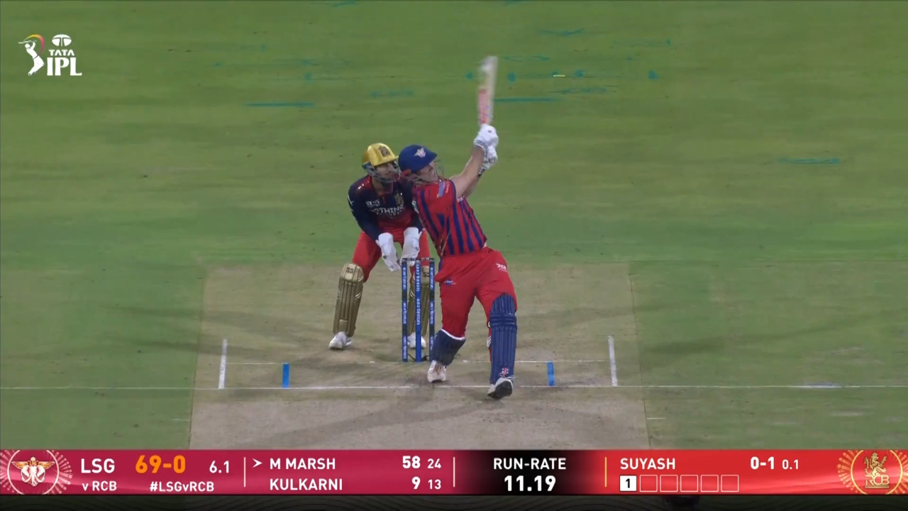 IPL 2026 M50: LSG vs RCB - Mitchell Marsh Six