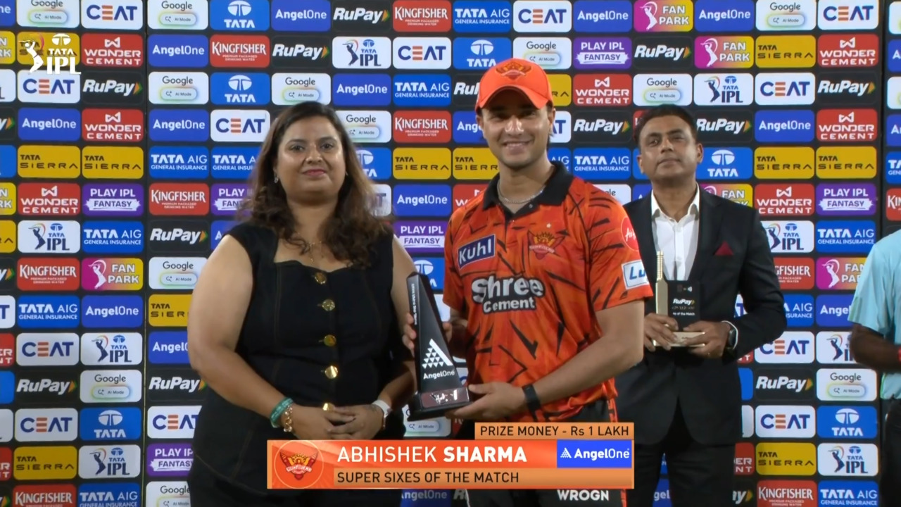IPL 2026 M27: SRH vs CSK - Angel One Super Sixes of the Match - Abhishek Sharma