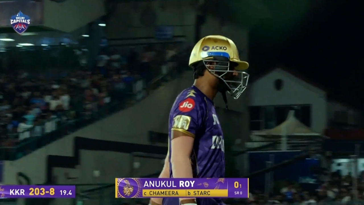 IPL 2025 M48: DC vs KKR - Anukul Roy Wicket