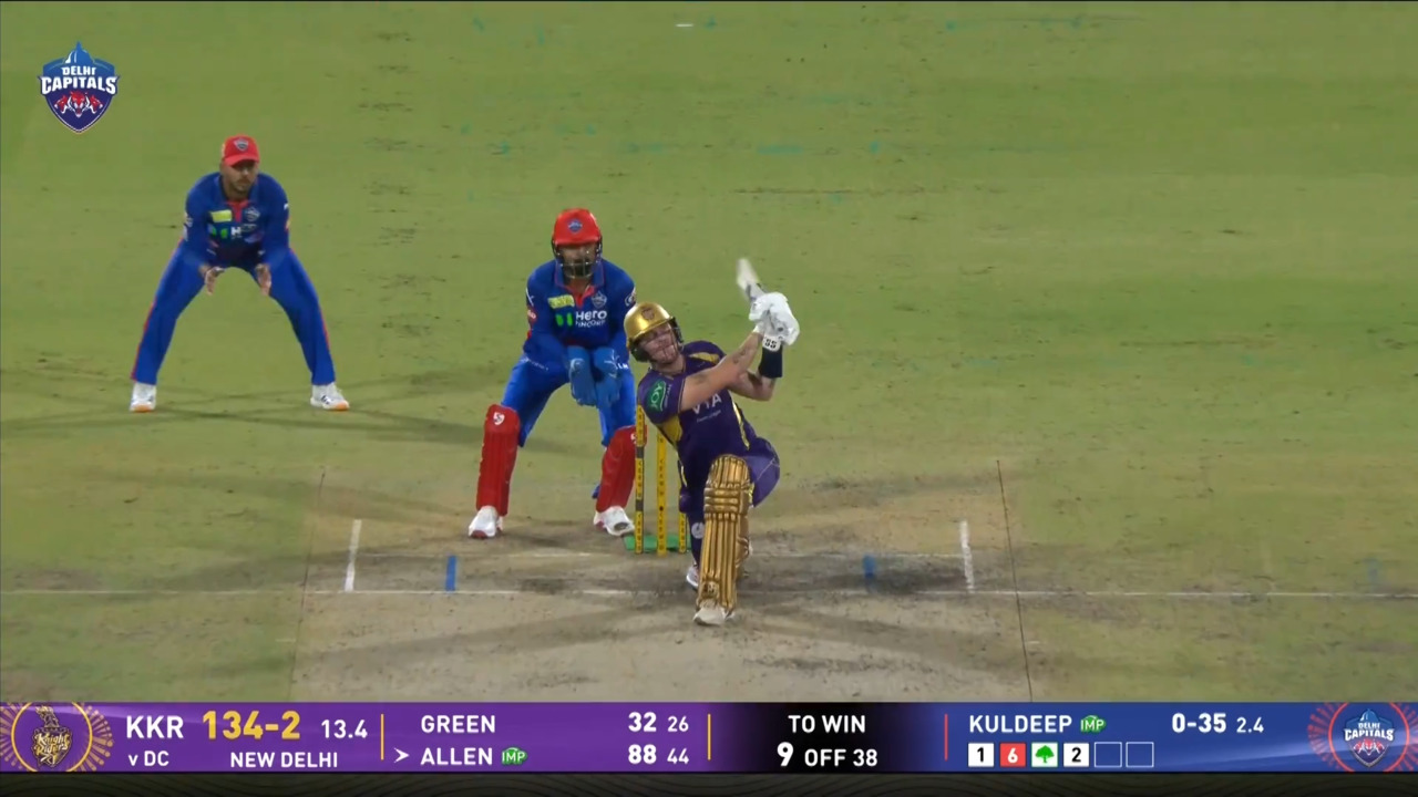 IPL 2026 M51: DC vs KKR - Finn Allen Six
