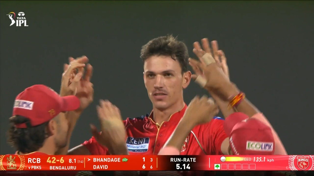 IPL 2025 M34: RCB vs PBKS - Fall of Wickets