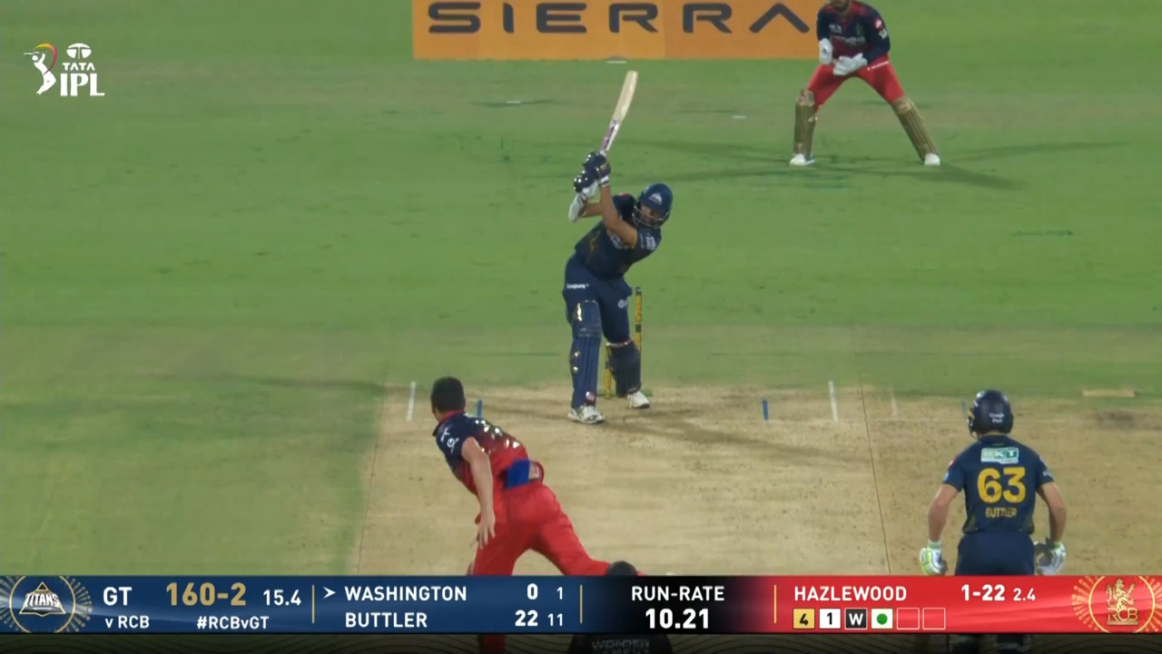 IPL 2026 M34: RCB vs GT - Washington Sundar Six