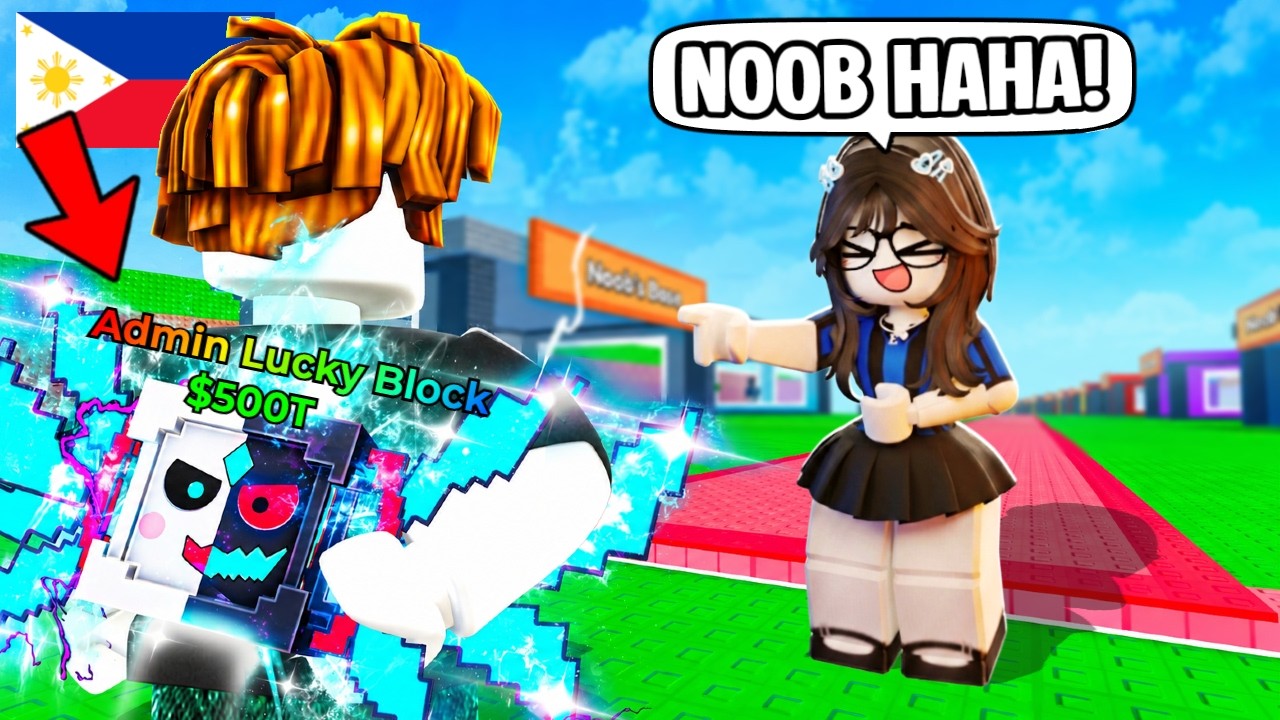 Trinoll Ko ang CRUSH Ko bilang NOOB gamit ang 0.01% Lucky Blocks sa Be a Lucky Block!