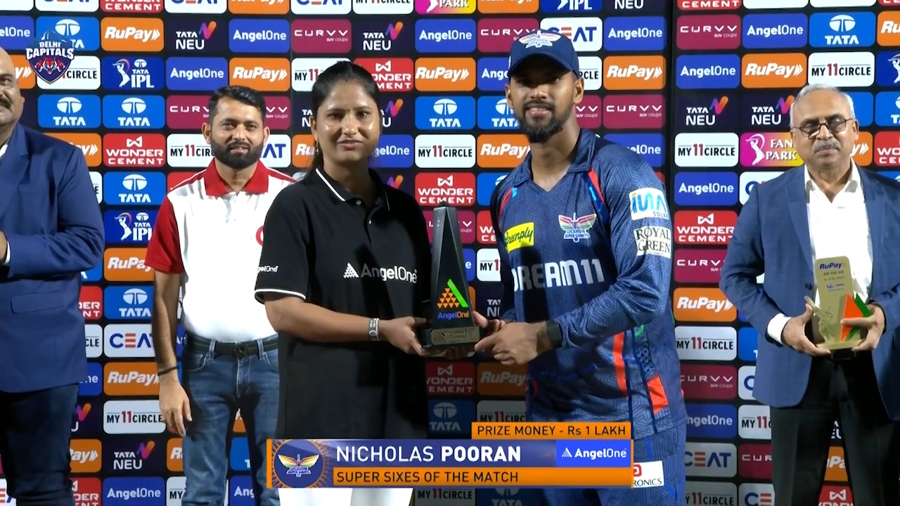 IPL 2025 M04: DC vs LSG - Angel One Super Sixes of the Match - Nicholas Pooran