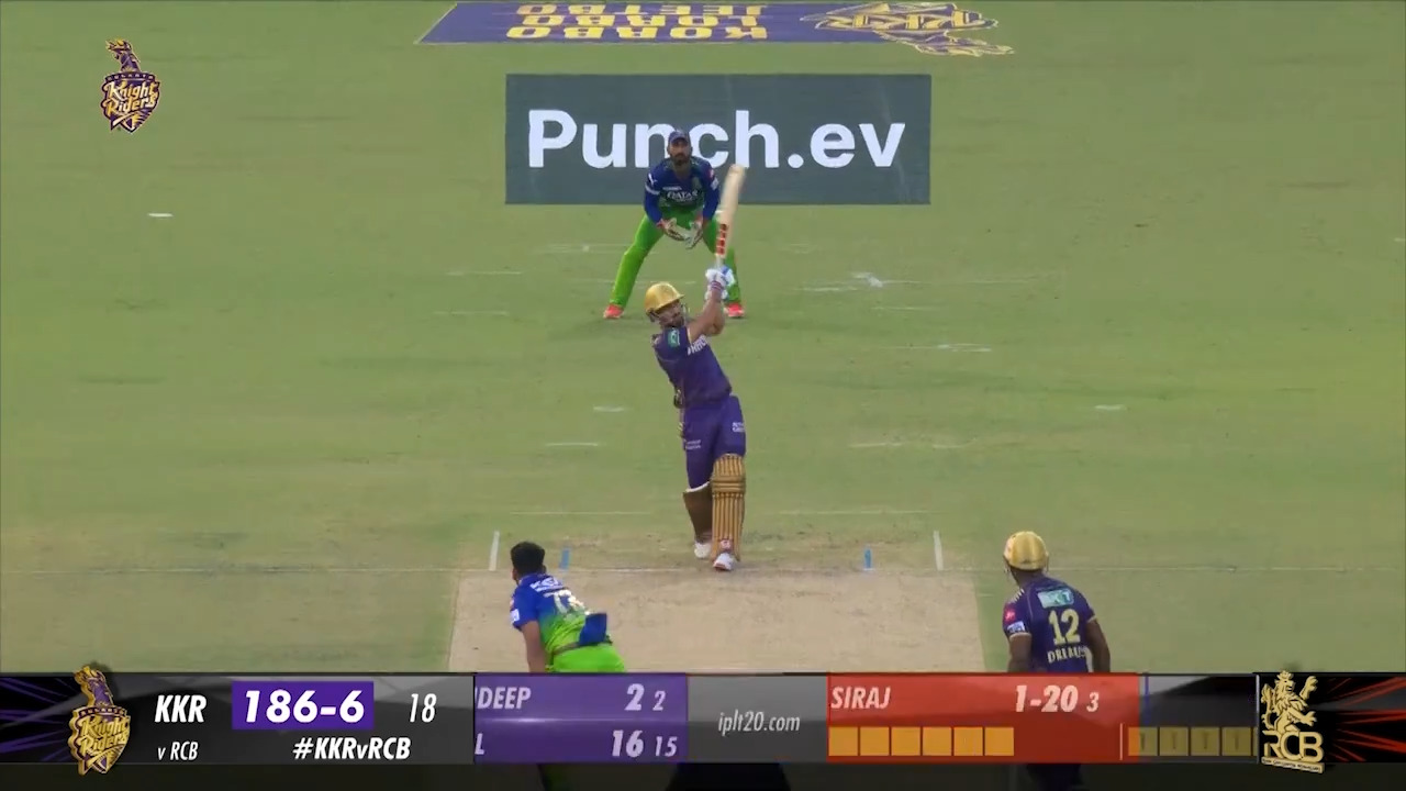 M36: KKR vs RCB – Ramandeep Singh Six