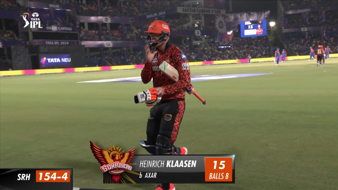 M35: DC vs SRH – Heinrich Klaasen Wicket
