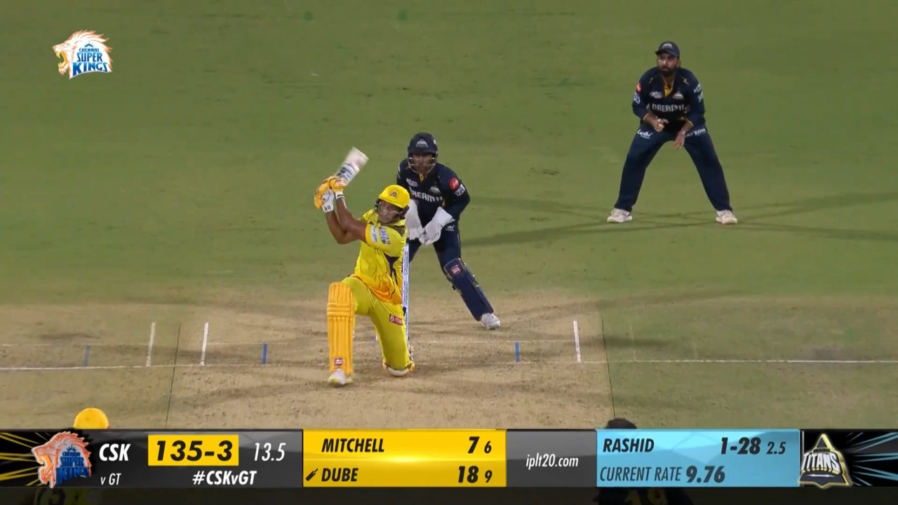 M07: CSK vs GT – Shivam Dube Six