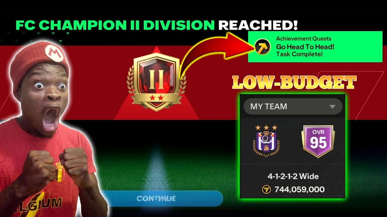 Reaching FC II for the first time on My Second Account🔥 INTENSE Matches -FC MOBILE background