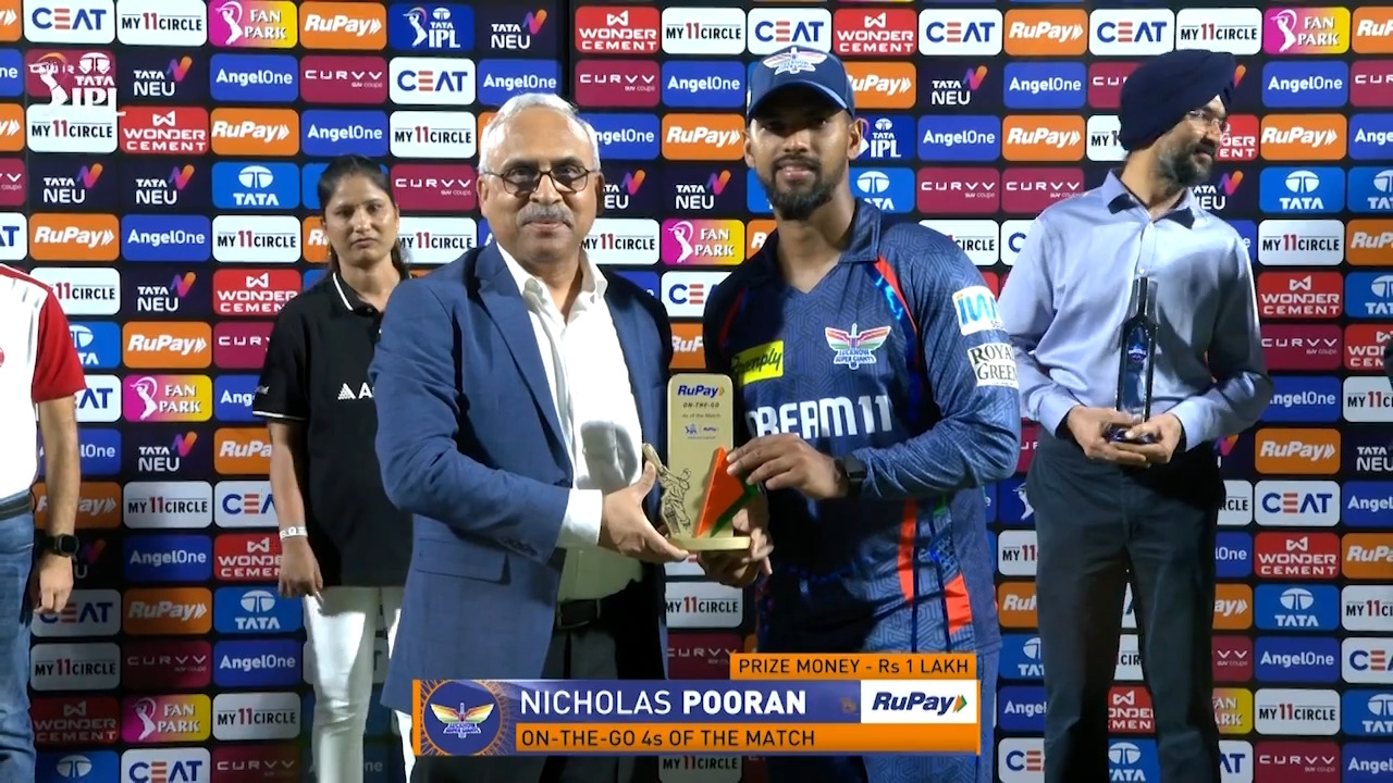 IPL 2025 M04: DC vs LSG - RuPay On-The-Go 4s of the Match - Nicholas Pooran