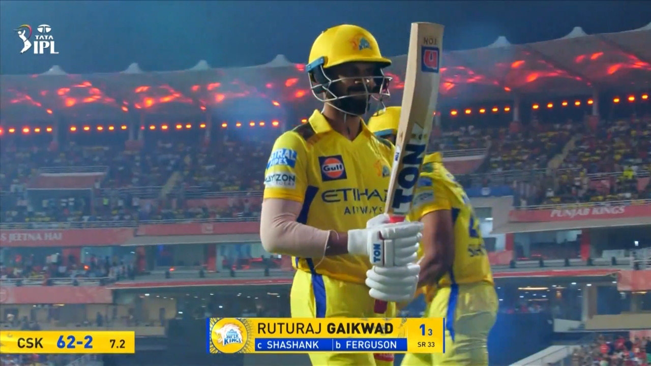 IPL 2025 M22: PBKS vs CSK - Ruturaj Gaikwad Wicket