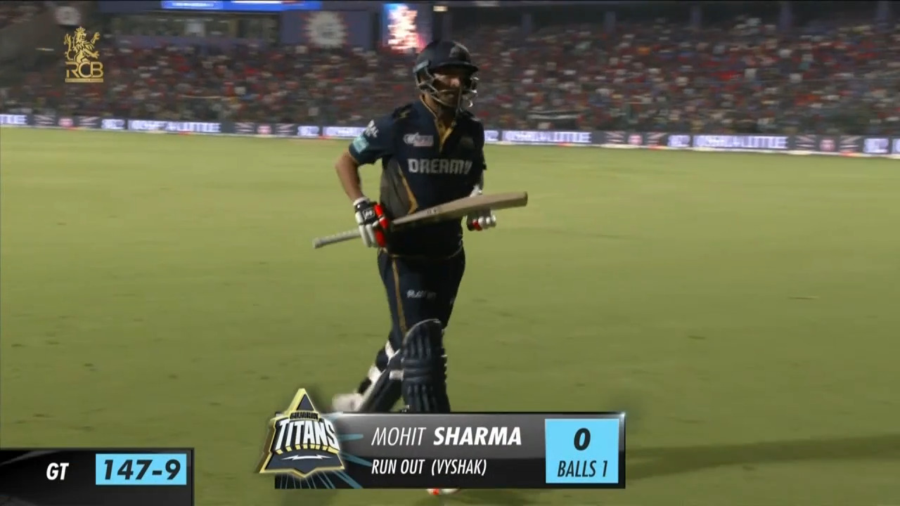 M52: RCB vs GT – Mohit Sharma Wicket background