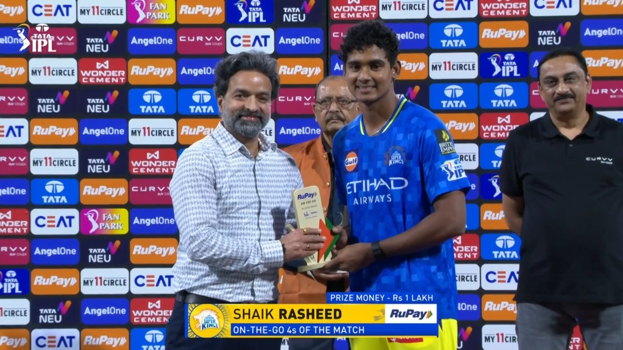 IPL 2025 M30: LSG vs CSK - RuPay On-The-Go 4s of the Match - Shaik Rasheed