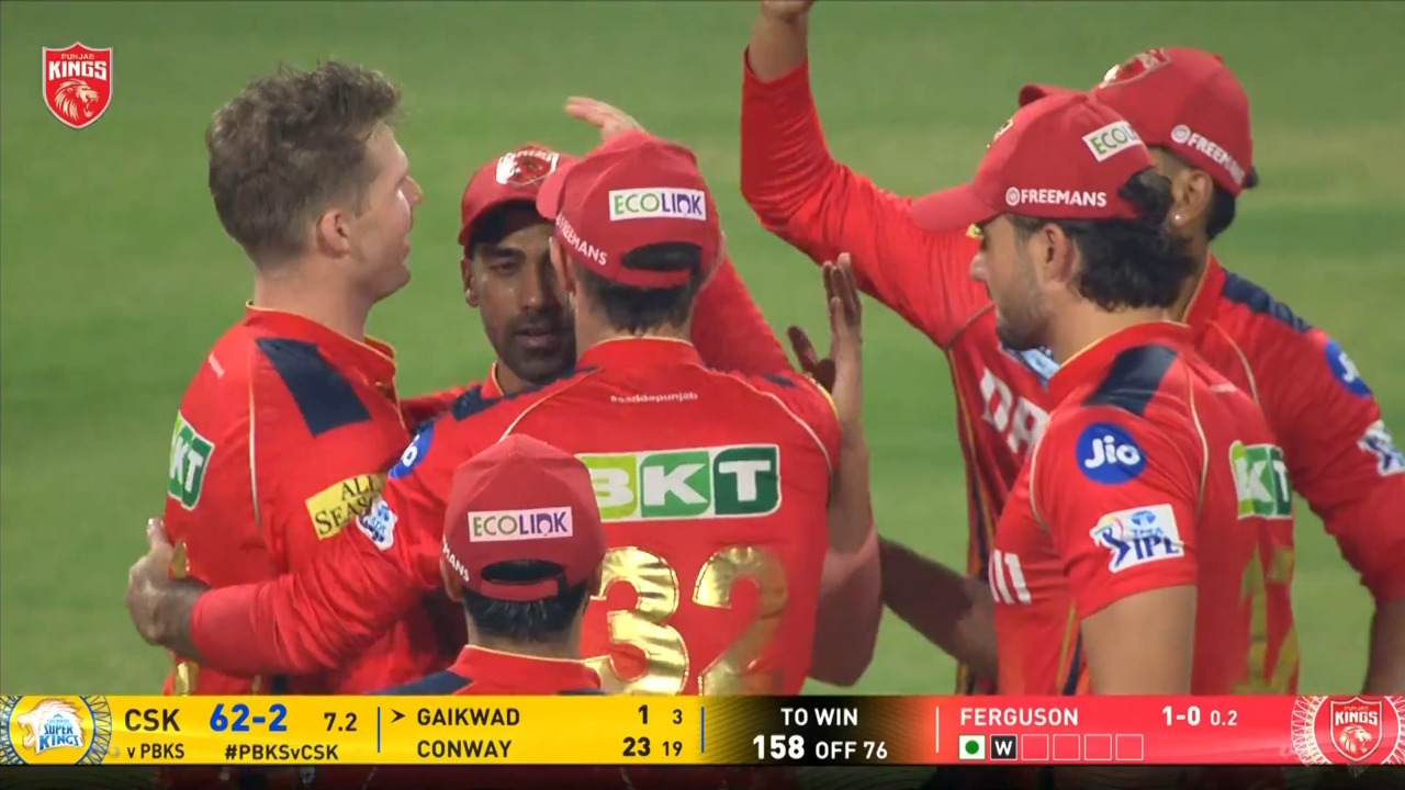 IPL 2025 M22: PBKS vs CSK - Fall of Wickets