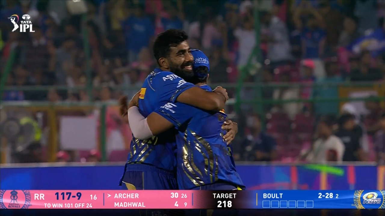 IPL 2025 M50: RR vs MI - Jofra Archer Wicket
