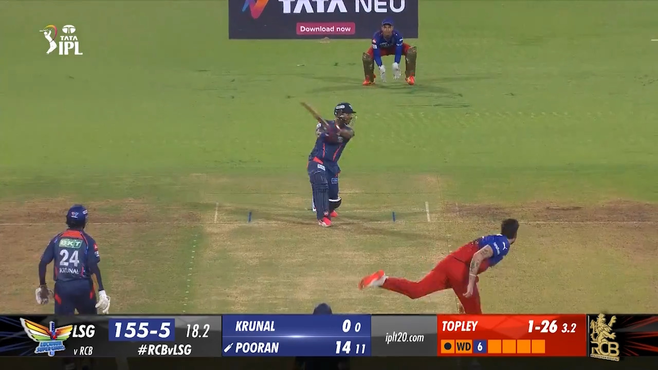 M15: RCB vs LSG – Nicholas Pooran Six