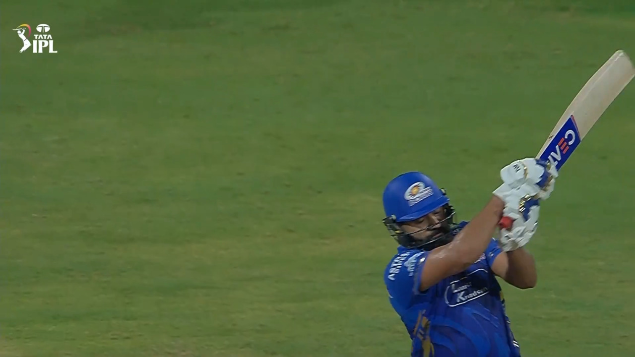 IPL 2025 M33: MI vs SRH - Rohit Sharma Six