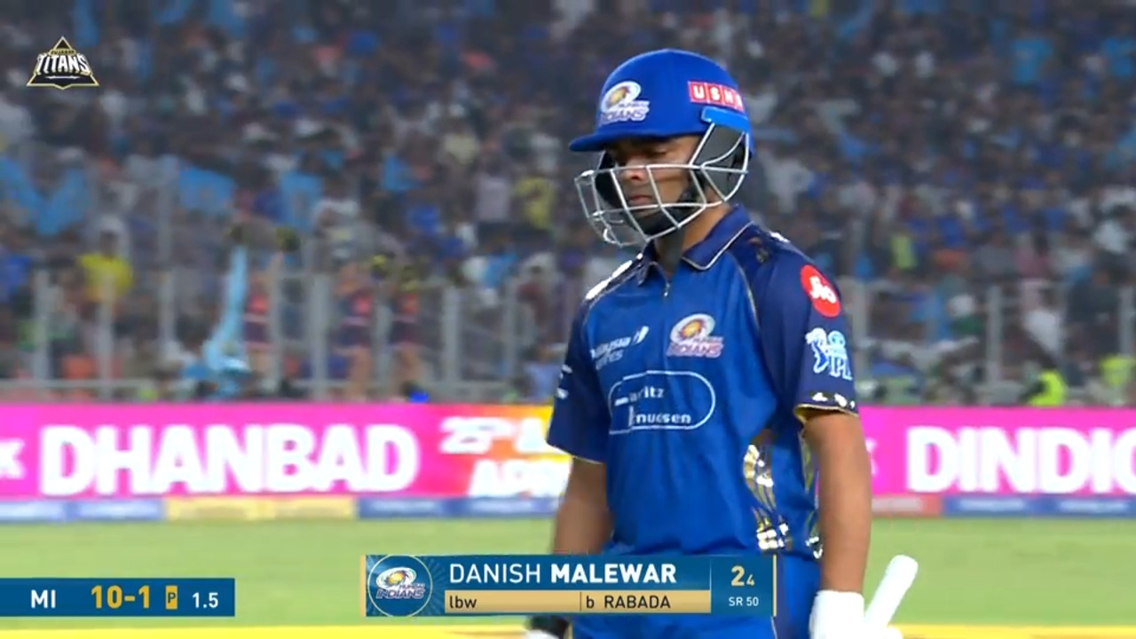 IPL 2026 M30: GT vs MI - Danish Malewar Wicket