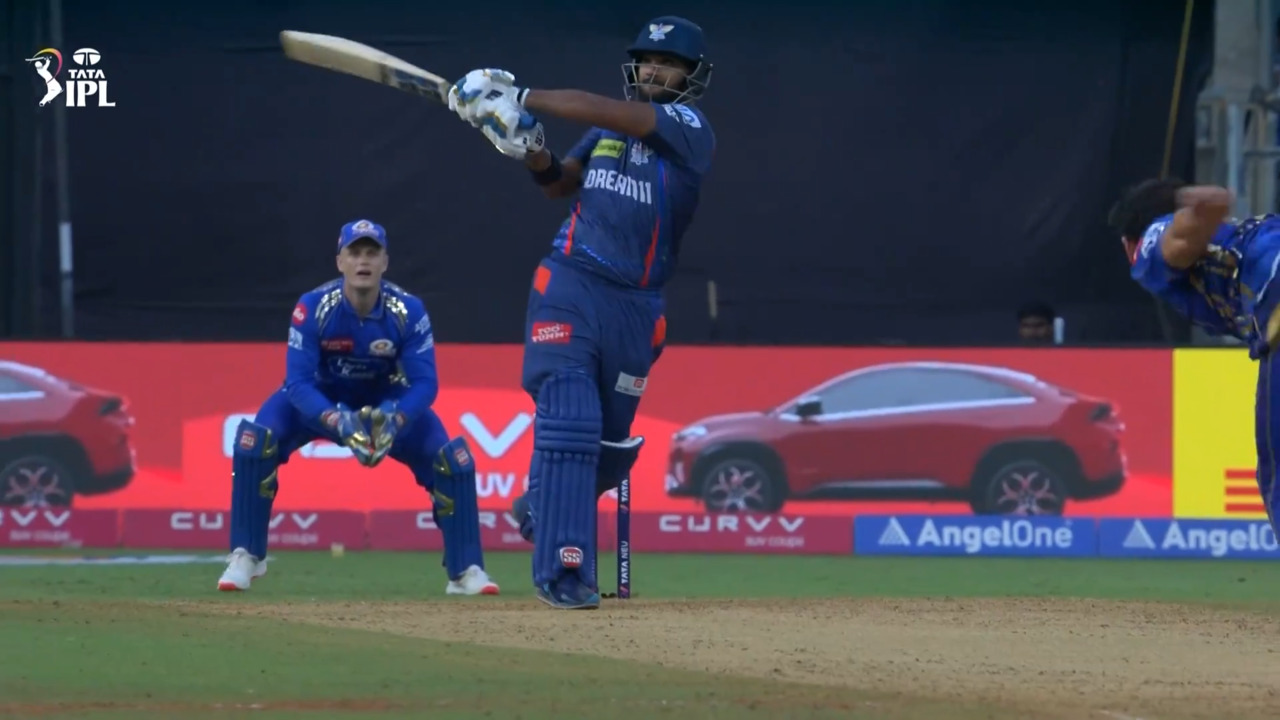 IPL 2025 M45: MI vs LSG - Nicholas Pooran Six background