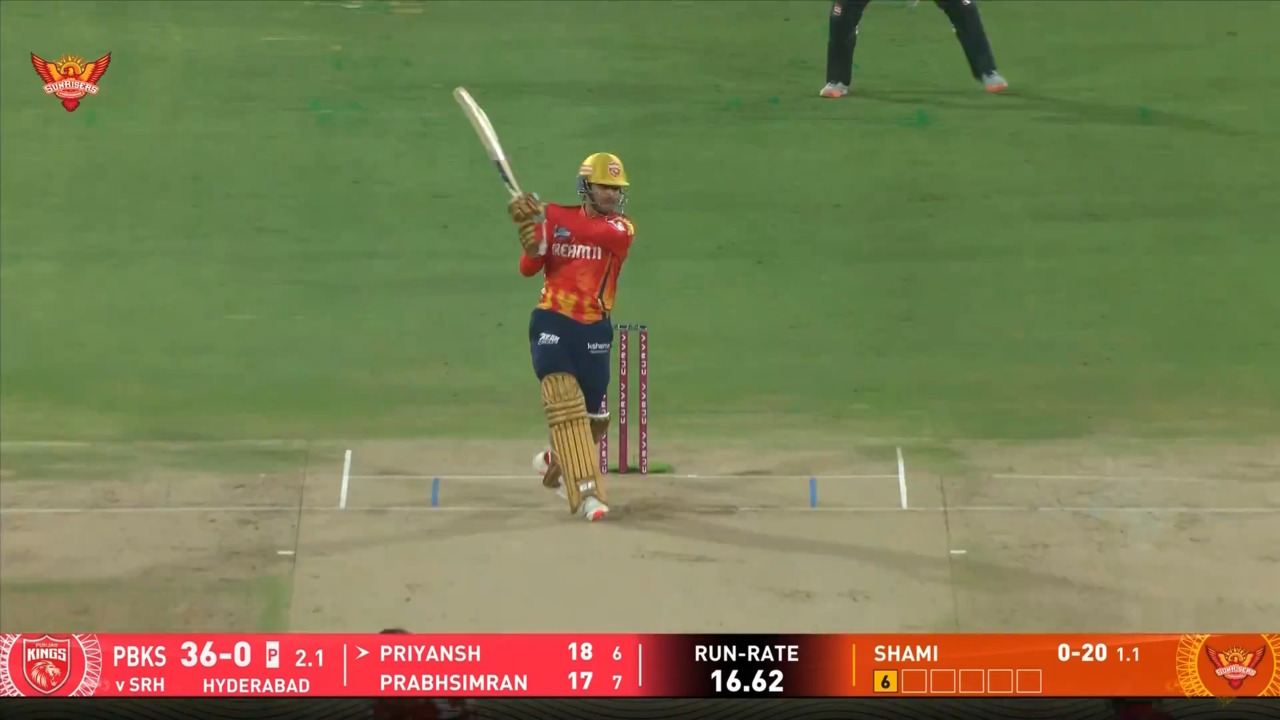 IPL 2025 M27: SRH vs PBKS - Priyansh Arya Six background