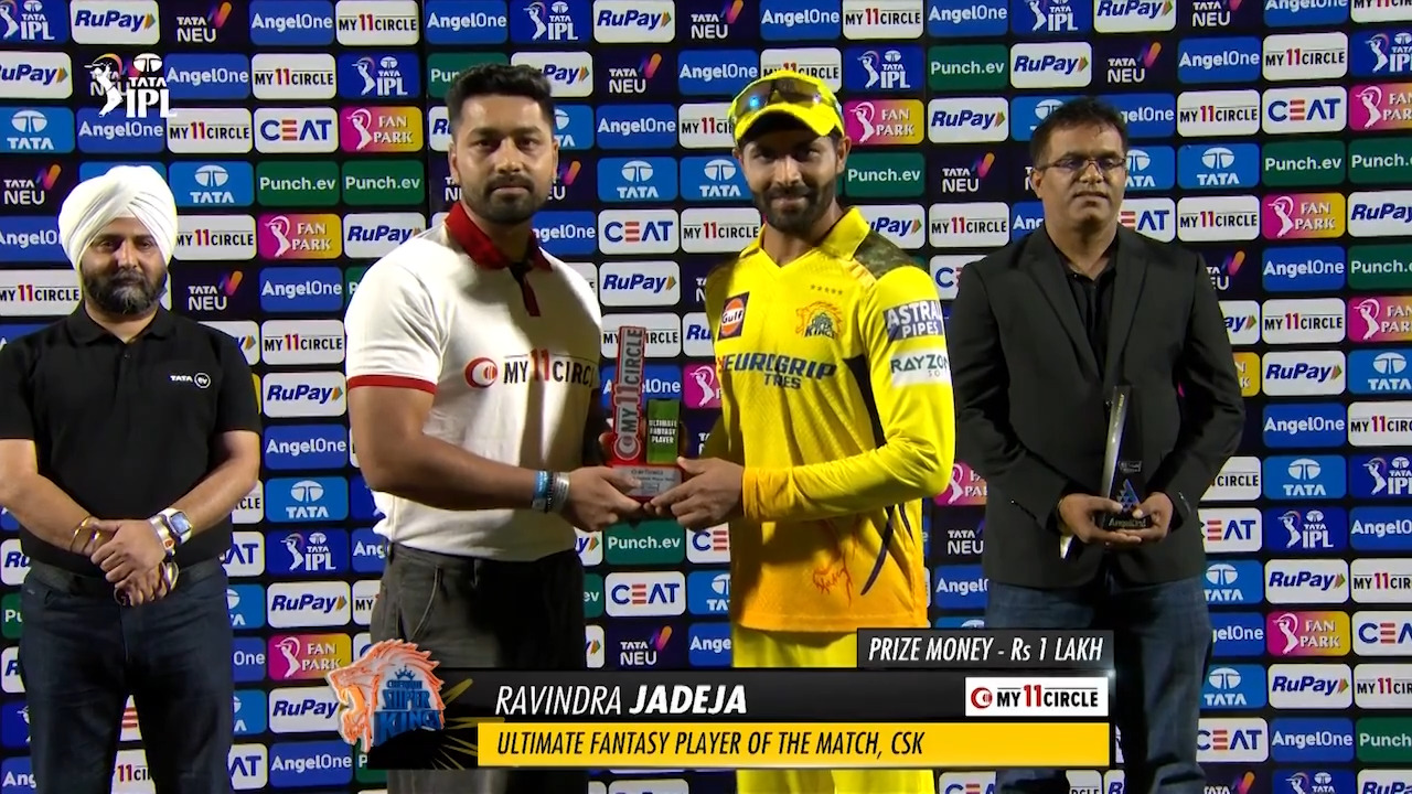 M53: PBKS vs CSK – My11Circle Ultimate Fantasy Player of the Match – Ravindra Jadeja