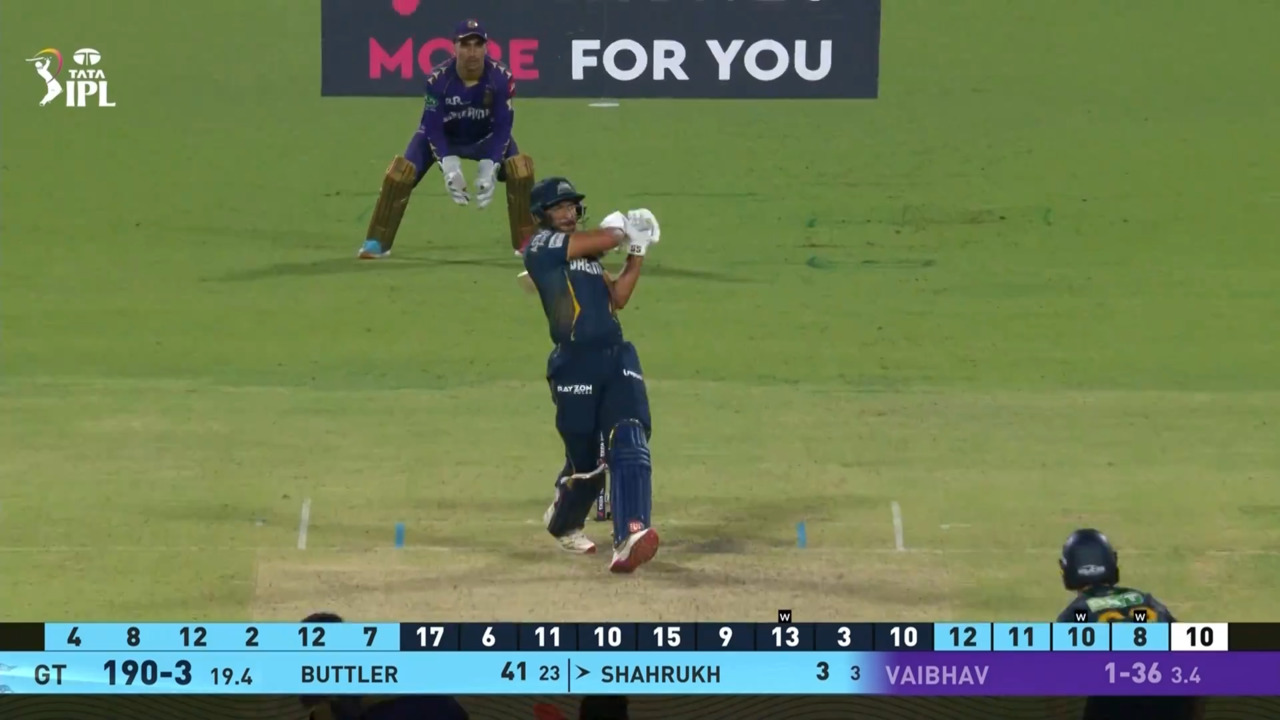 IPL 2025 M39: KKR vs GT - Shahrukh Khan Six