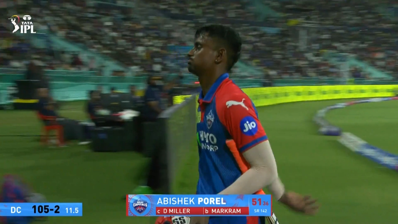 IPL 2025 M40: LSG vs DC - Abishek Porel Wicket