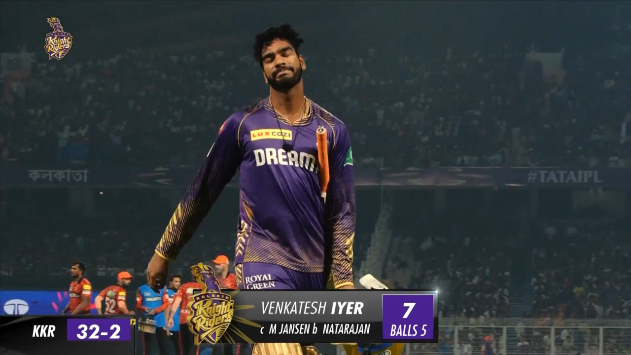 M03: KKR vs SRH – Venkatesh Iyer Wicket