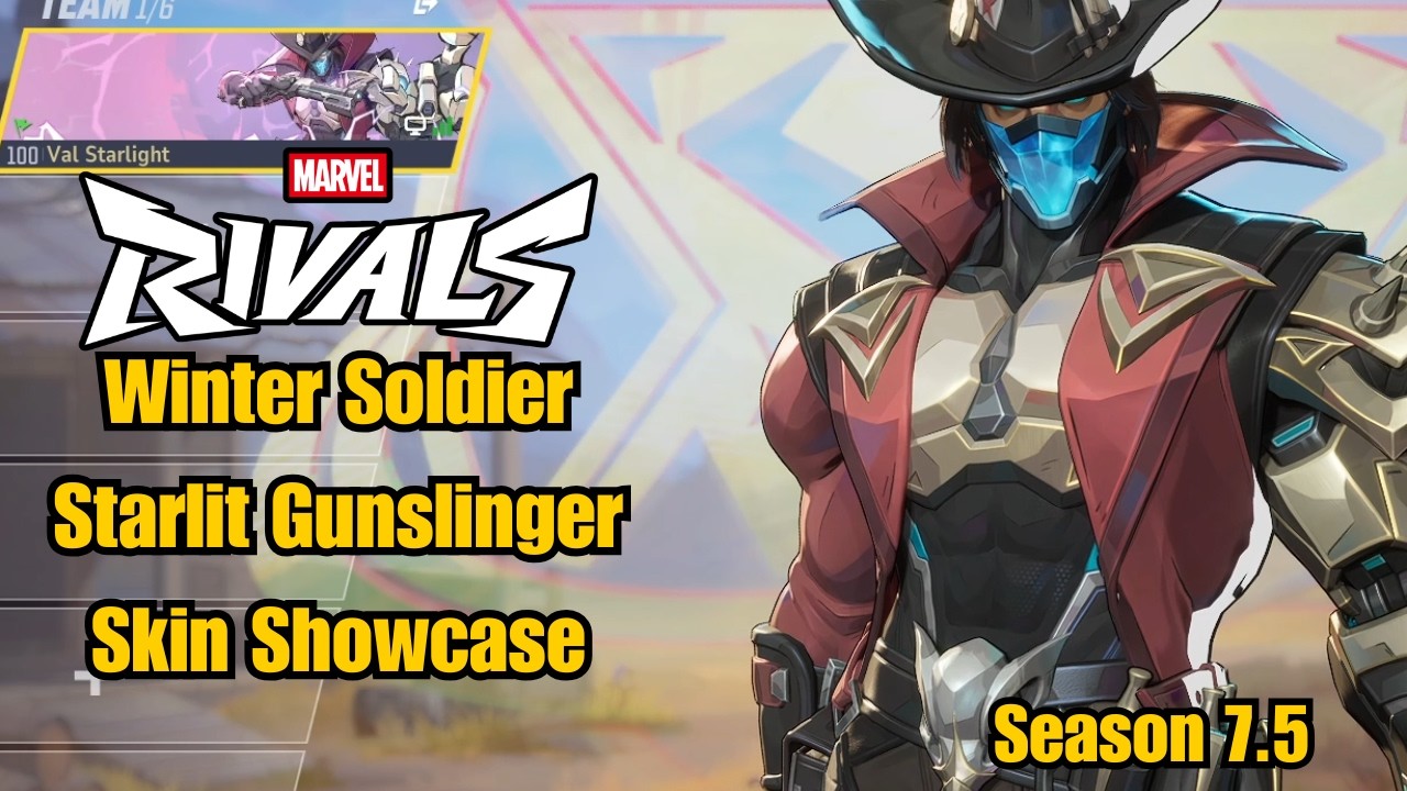 Winter Soldier | Starlit Gunslinger Skin Showcase | Marvel Rivals Gameplay Season 7.5