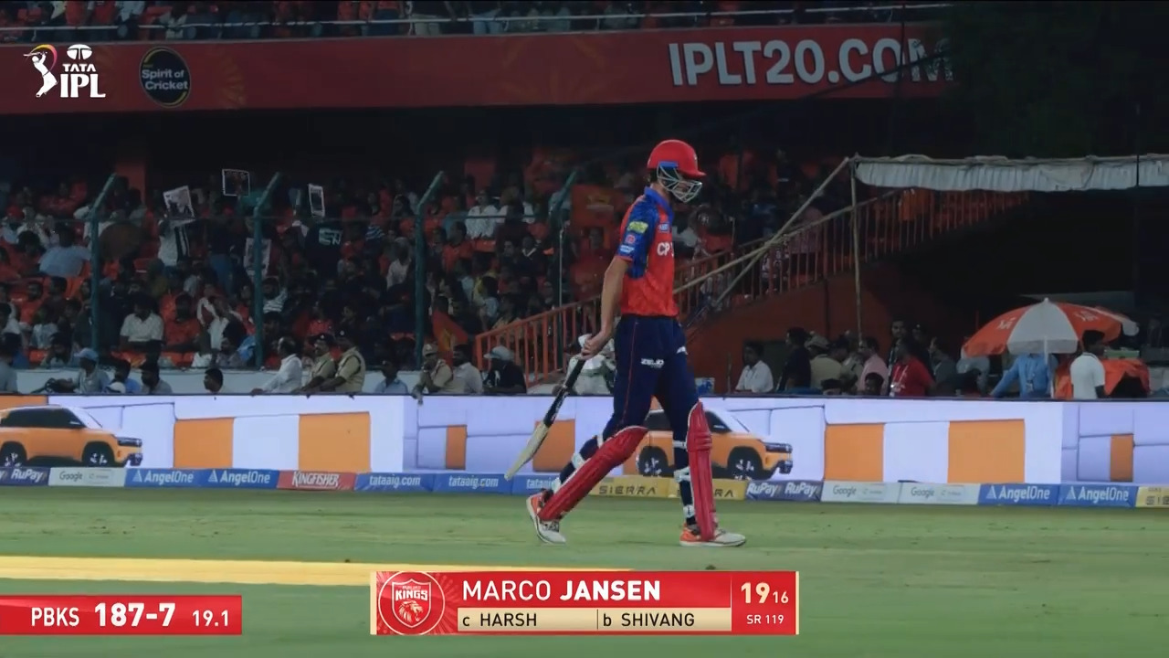 IPL 2026 M49: SRH vs PBKS - Marco Jansen Wicket