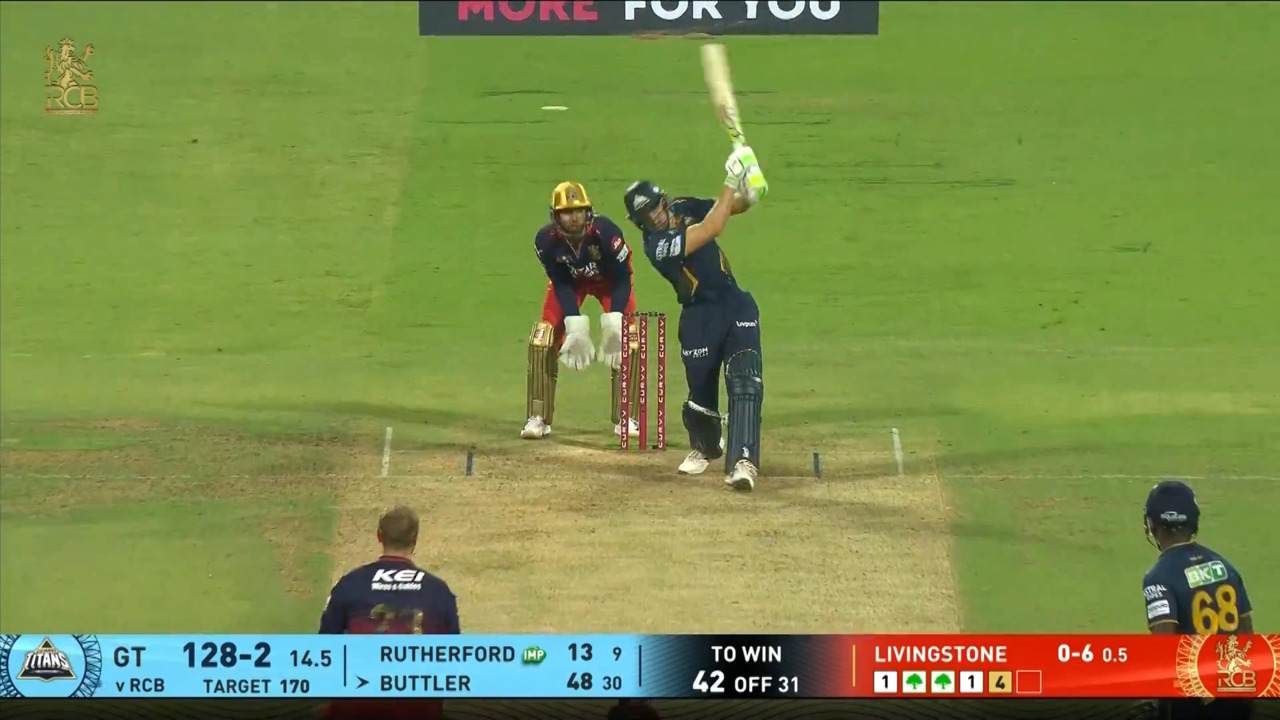 IPL 2025 M14: RCB vs GT - Jos Buttler Six