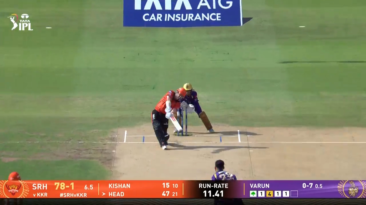 IPL 2026 M45: SRH vs KKR - Travis Head Six