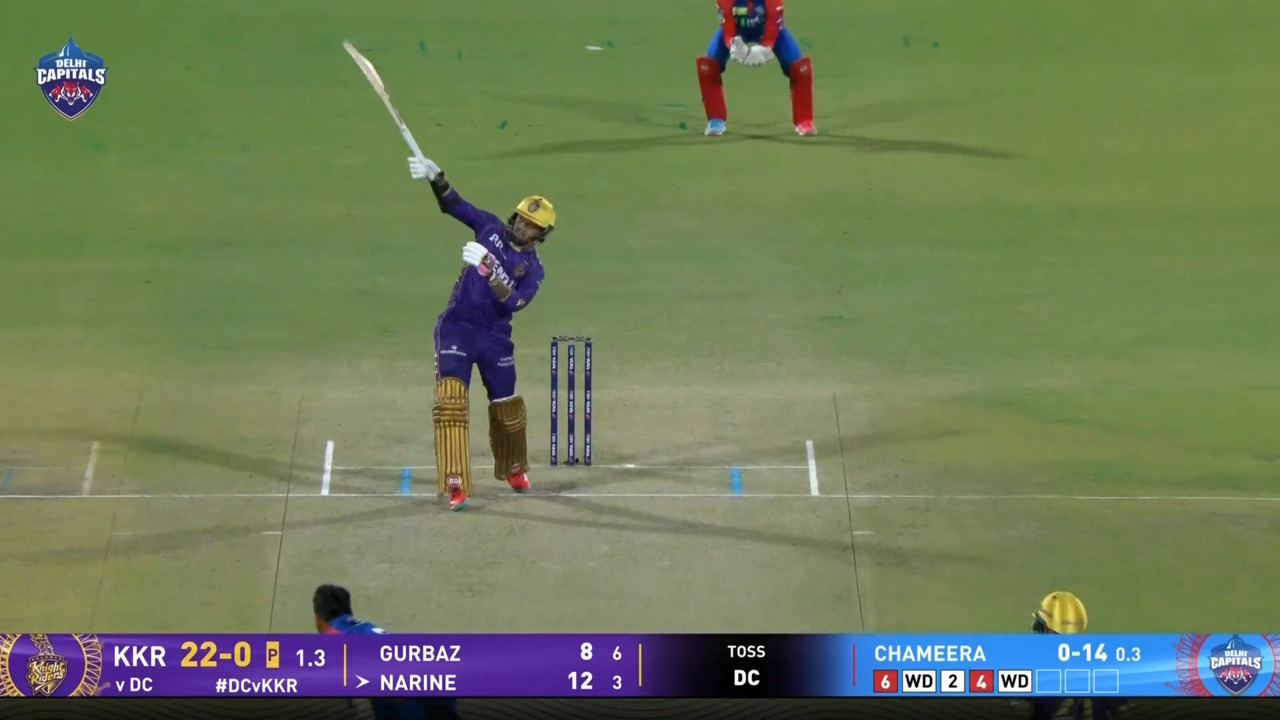 IPL 2025 M48: DC vs KKR - Sunil Narine Six