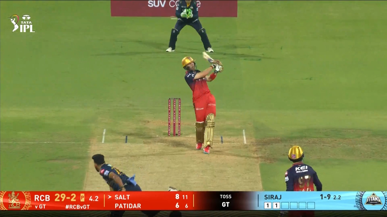 IPL 2025 M14: RCB vs GT - Phil Salt Six